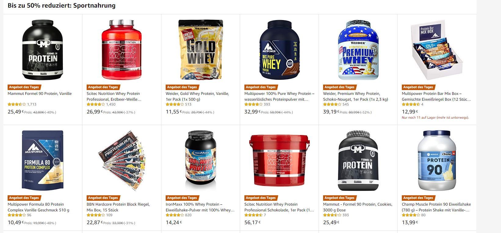 Supplement Cyber Monday Angebote